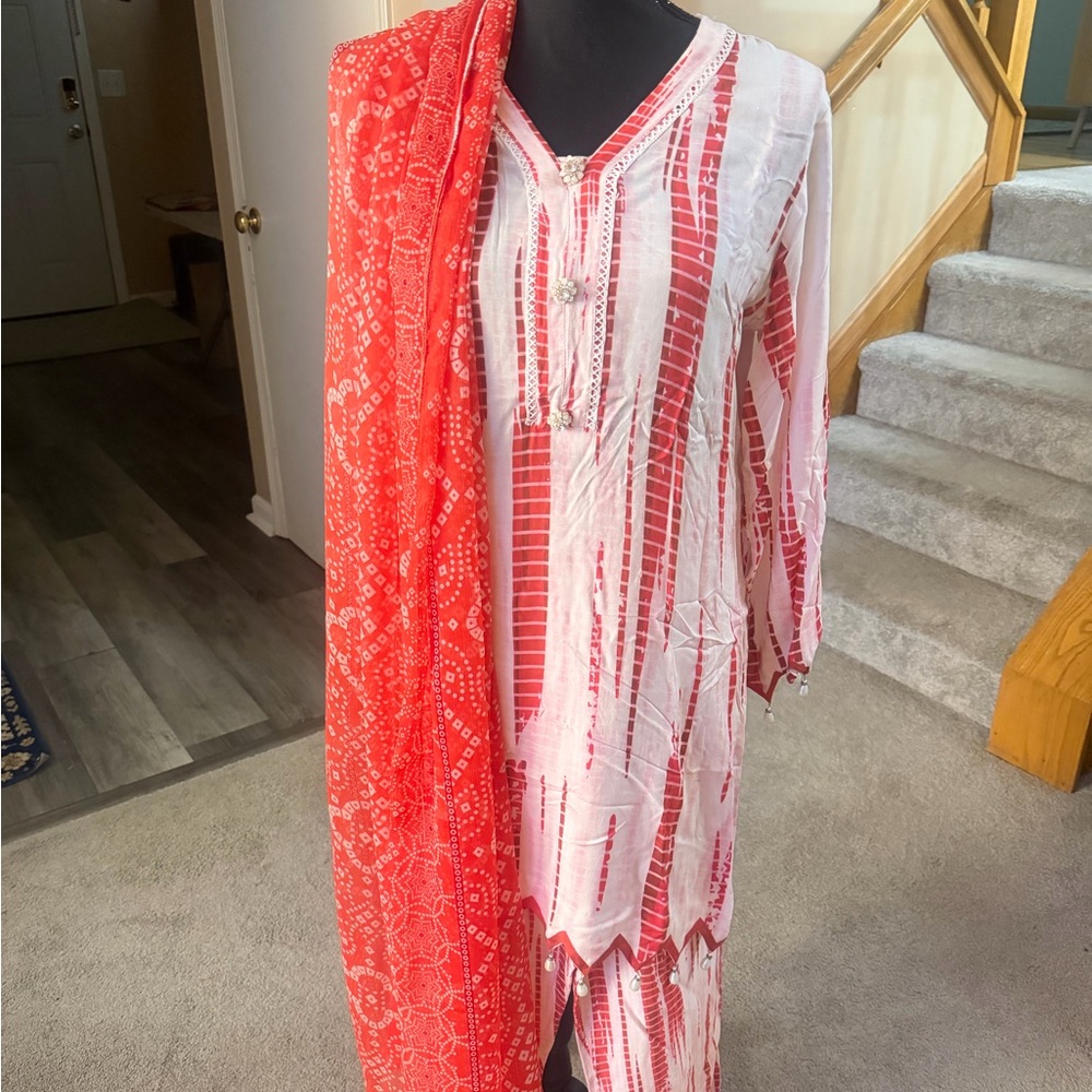 Indian Pakistani 3pc linen dress